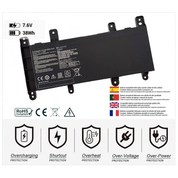 BATERIA ASUS X756U X756UW X756UQ X756UV X756U X756UJ X756UA X756UX X756UB X756UF X756UQ SERIES C21N1515 7.6V/5000mAh