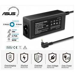 CARGADOR ASUS COMPATIBLE | 19V / 4.74A | 5.5 x 2.5mm | 90W