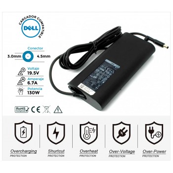 CARGADOR DELL COMPATIBLE | 19.5V / 6.7A | 4.5 x 3.0mm | 130W