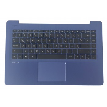 TECLADO LATINO CON PALMREST HP STREAM 14-CB SERIES COLOR AZUL Y TOUCHPAD INCLUIDO | L58502-161