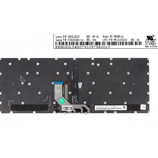 TECLADO LATINO LENOVO YOGA 910-13IKB SERIES NEGRO RETROILUMINADO | SN20L24307 V156020AK1-LA PK131222A16 HP 13616
