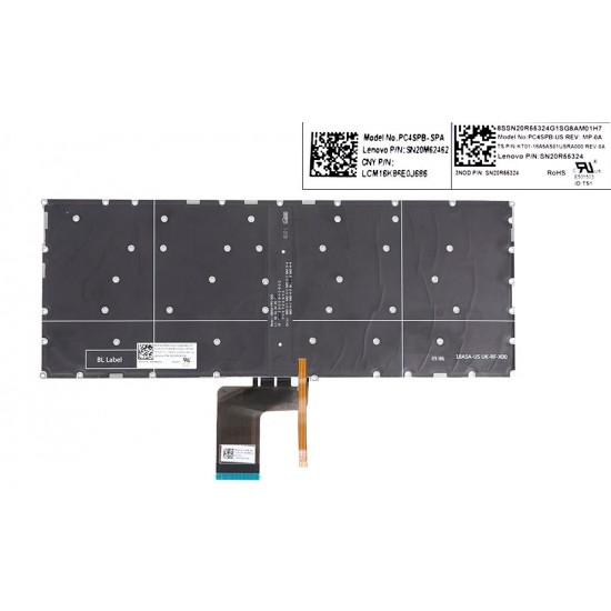 TECLADO ESPAÑOL LENOVO V720-14 V720-14IKB SERIES GRIS RETROILUMINADO | SP PC4SPB-US P/N KT01-18A5AS01USRA000 SN20R55324 HP 13618