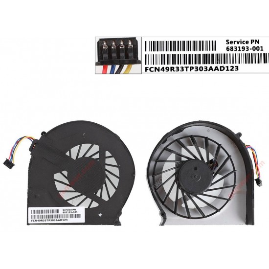 VENTILADOR CPU HP PAVILION G7-2100 G7-2200 G7-2300 SERIES HP 01793C