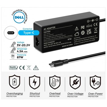 CARGADOR DELL COMPATIBLE 87W TIPO C