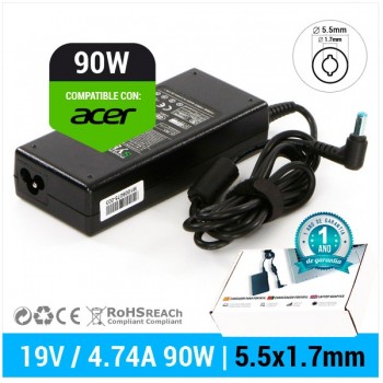 CARGADOR ACER COMPATIBLE ASPIRE 1825PTZ TIMELINE 1825PTZ SERIES