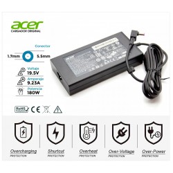 CARGADOR ACER 180W ORIGINAL | 19V / 9.23A | 5.5 x 1.7mm