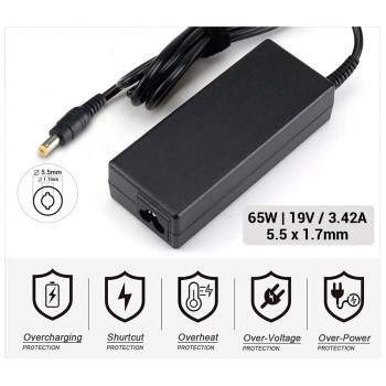 CARGADOR COMPATIBLE | 19V / 3.42A | 5.5 x 1.7mm | 65W