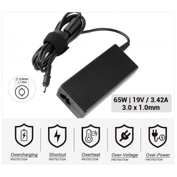 CARGADOR ACER COMPATIBLE | 19V / 3.42A | 3.0 x 1.0mm | 65W