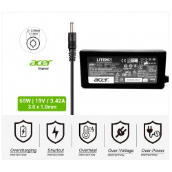 CARGADOR ACER ORIGINAL | 19V / 3.42A | 3.0 x 1.0mm | 65W