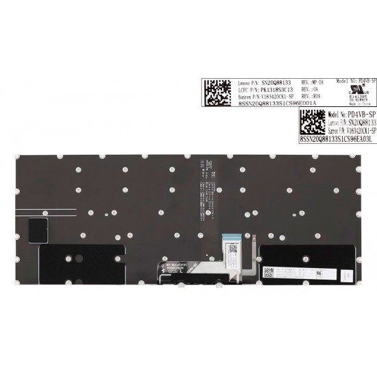 TECLADO ESPAÑOL LENOVO YOGA C930-13IKB SERIES RETROILUMINADO | SP V163420CK1 SN20Q88133 PK1318S3C13 LENOVO 12804