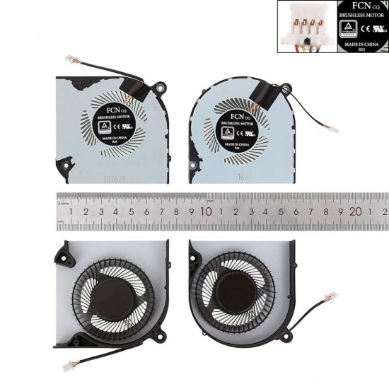 PAR DE VENTILADORES CPU + GPU ACER ASPIRE NITRO 5 AN517-51 SERIES | DFS561405PL0T-FL1K DC28000QEF0 ACER 34225