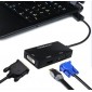 ADAPTADOR 3 EN 1 DISPLAYPORT A HDMI/DVI/VGA | NEGRO OEM 05791