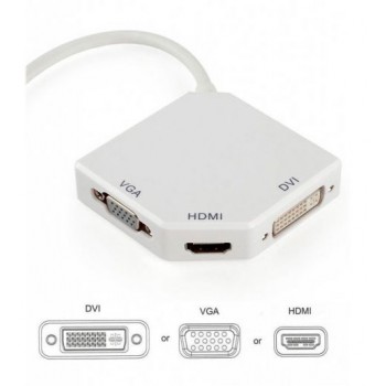 ADAPTADOR 3 EN 1 DISPLAYPORT A HDMI/DVI/VGA