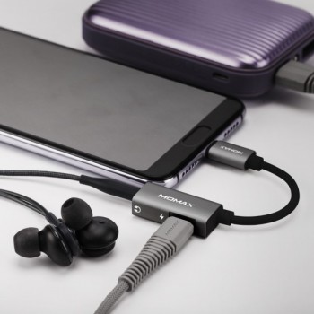 ADAPTADOR 2 EN 1 USB 3.1 TIPO C A DC JACK AUDIO 3.5mm