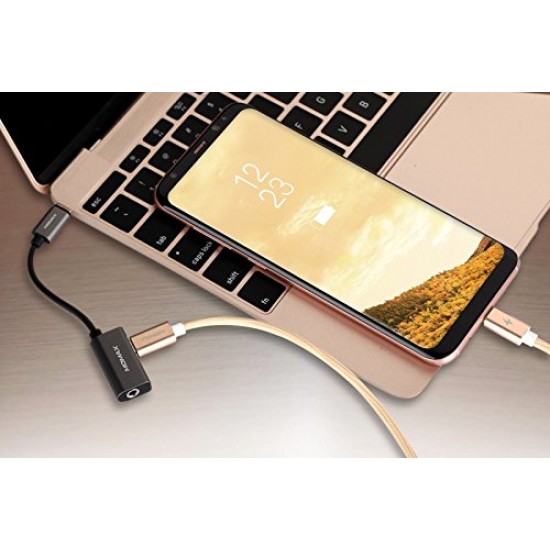 ADAPTADOR 2 EN 1 USB 3.1 TIPO C A DC JACK AUDIO 3.5mm OEM 07982