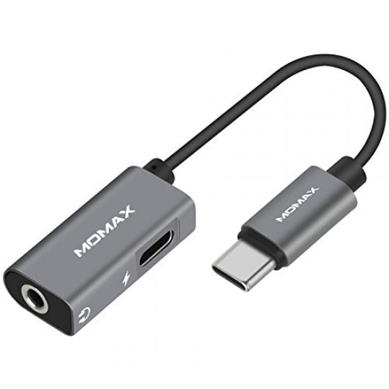 ADAPTADOR 2 EN 1 USB 3.1 TIPO C A DC JACK AUDIO 3.5mm OEM 07982