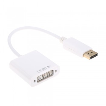 ADAPTADOR CONVERSOR DISPLAYPORT A DVI - M/H | BLANCO