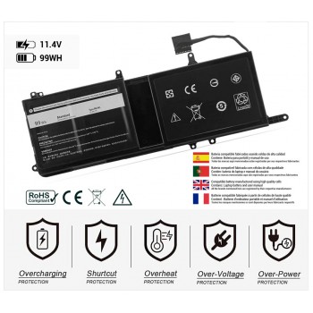 BATERIA COMPATIBLE DELL ALIENWARE 15 R3 R4 17 R4 R5 SERIES | 9NJM1 0546FF 0HF250 44T2R HF250 MG2YH