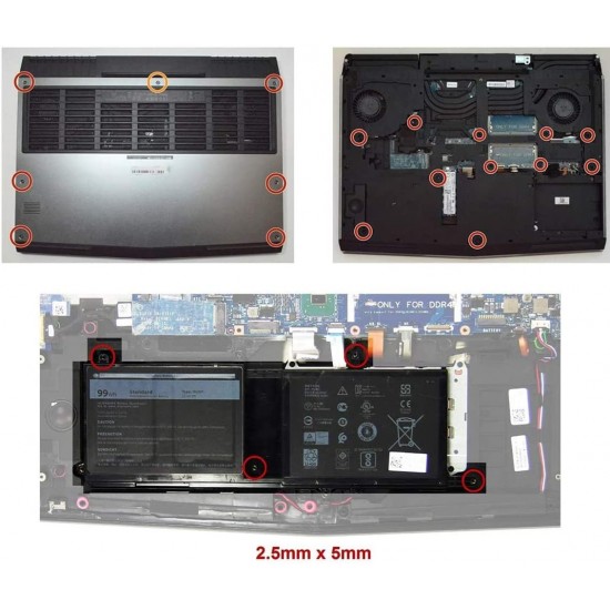 BATERIA COMPATIBLE DELL ALIENWARE 15 R3 R4 17 R4 R5 SERIES | 9NJM1 0546FF 0HF250 44T2R HF250 MG2YH ALIENWARE 13496