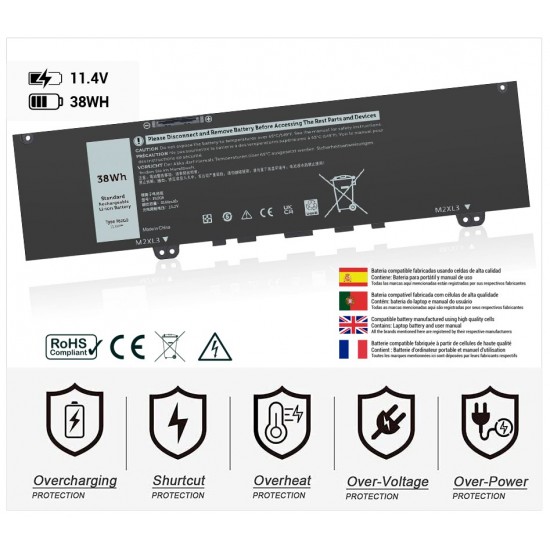 BATERIA COMPATIBLE DELL INSPIRON 13 7000 7370 7373 7380 5370 7386 VOSTRO 13 5370 SERIES | 39DY5 RPJC3 F62GO DELL 13554