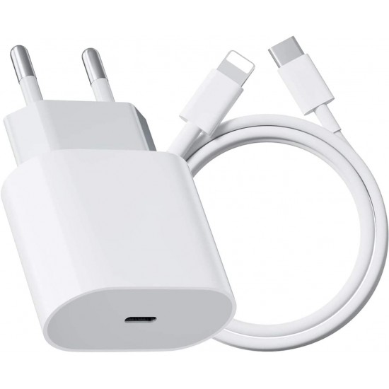 APPLE ADAPTADOR DE CORRIENTE USB 20W USB-C + CABLE USB-C A LIGHTNING APPLE 31999