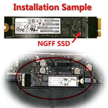 ADAPTADOR M.2 (NGFF) SSD 18 PINS | APPLE MACBOOK AIR A1369 A1370 1375 A1377 AÑO 2010 / 2011