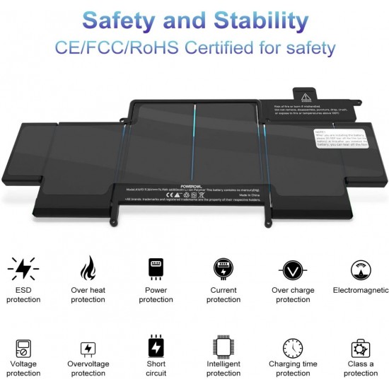 BATERIA APPLE A1582 COMPATIBLE MACBOOK PRO RETINA 13 A1502 VERSION 2015 11.34V · 6330mAh / 71.8Wh