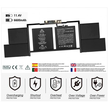 BATERIA APPLE A1820 COMPATIBLE MACBOOK PRO RETINA 15