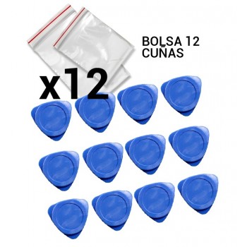 KIT DE 12 CUÑAS DE PLÁSTICO PARA APERTURA PORTATILES SMARTPHONES TABLETS 