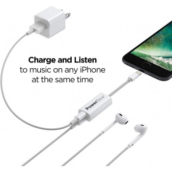 ADAPTADOR LIGHTNING 2 EN 1 PARA IPHONE 7 / 8 / X SONIDO Y CARGA A LA VEZ