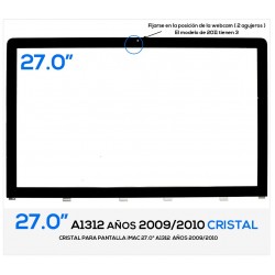 CRISTAL PANTALLA iMAC 27.0" A1312 AÑOS 2009/2010 | 922-9147 922-9469 922-9833