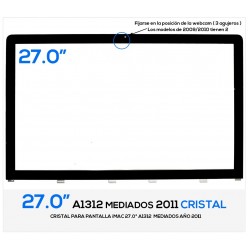 CRISTAL PANTALLA iMAC 27.0" A1312  MEDIDADOS 2011 | 922-9147 922-9469 922-9833