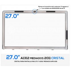 CRISTAL PANTALLA iMAC 27.0" A1312  MEDIDADOS 2011 | 922-9147 922-9469 922-9833