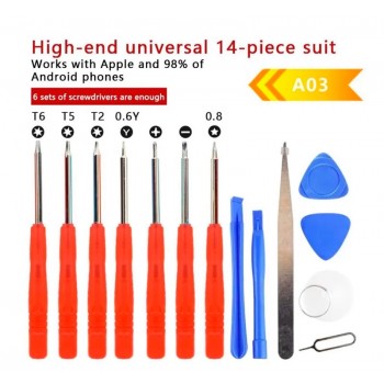 KIT DE HERRAMIENTAS 14 EN 1 PARA SMARTPHONES 