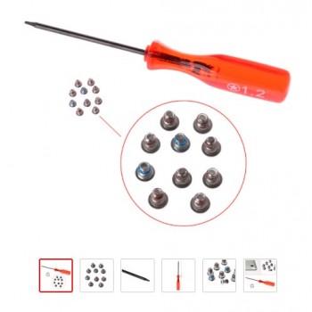 KIT DE 10 TORNILLOS CUBIERTA TRASERA MACBOOK PRO A1398 A1502 A1425 | INCLUYE DESTORNILLADOR