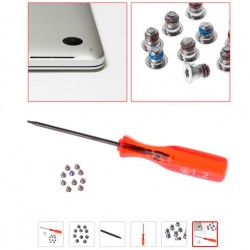 KIT DE 10 TORNILLOS CUBIERTA TRASERA MACBOOK PRO A1398 A1502 A1425 | INCLUYE DESTORNILLADOR