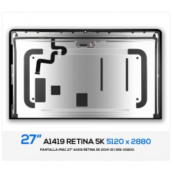 PANTALLA iMAC 27" A1419 RETINA 5K 2014-15 | LM270QQ1 (SD)(A1) / LM270QQ1 (SD)(A2) / 661-00200