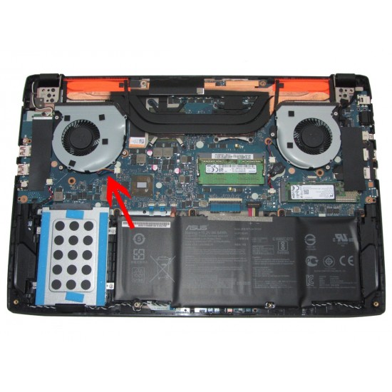 PAR DE VENTILADORES CPU+GPU ASUS STRIX GL502VM GL502VML FX60VM SERIES | 13NB00R0P02011 13N1-0SP0201 EF75070S1-C481-S9A ASUS 08374