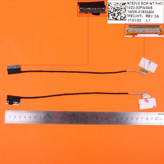 CABLE DE PANTALLA ASUS N752VX N752 N752V N752VW SERIES | 1422-02FW0AS 14005-01930400 ASUS 09606