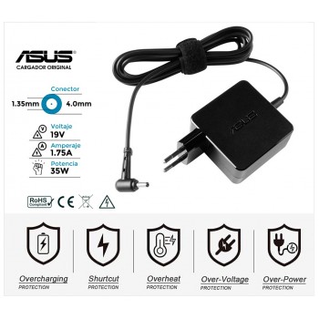CARGADOR ASUS 35W ORIGINAL | 19V / 1.75A | 4.0 x 1.35mm