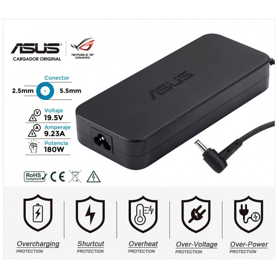 CARGADOR ASUS 180W ORIGINAL | 19.5V / 9.23A | 5.5 x 2.5mm