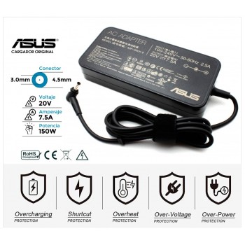 CARGADOR ASUS ORIGINAL | 20V / 7.5A | 4.5 x 3.0mm | 150W