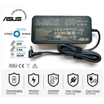 CARGADOR ASUS ORIGINAL | 20V / 7.5A | 6.0 x 3.7mm | 150W