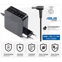 CARGADOR ASUS COMPATIBLE | 19V / 4.74A | 5.5 x 2.5mm | 90W DIRECTO A PARED ( SIN CABLE )