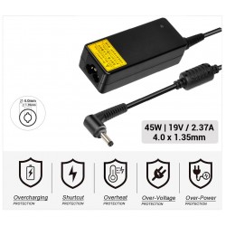 CARGADOR ASUS COMPATIBLE | 19V / 2.37A | 4.0 x 1.35mm | 45W