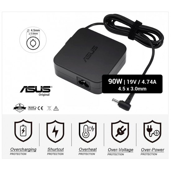 CARGADOR ASUS ORIGINAL | 19V / 4.74A | 4.5 x 3.0mm | 90W ASUS 04627