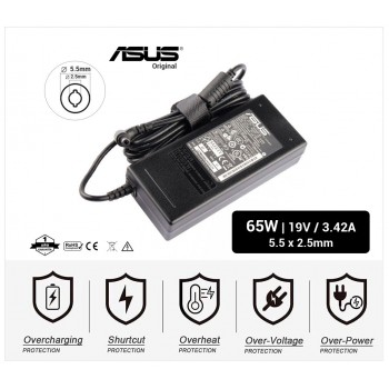 CARGADOR ASUS ORIGINAL | 19V / 3.42A | 5.5 x 2.5mm | 65W