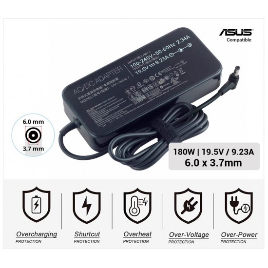 CARGADOR ASUS | 19.5V / 9.23A | 6.0 x 3.7mm | 180W ASUS 13282