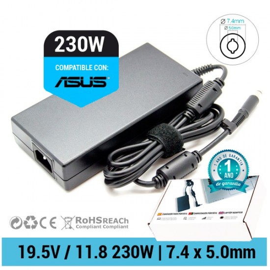 CARGADOR ASUS COMPATIBLE | 19.5V / 11.8A | 7.4 x 5.0mm | 230W ASUS 10440M