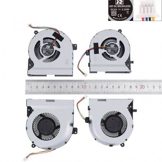 PAR DE VENTILADORES CPU+GPU ASUS STRIX GL502VM GL502VML FX60VM SERIES | 13NB00R0P02011 13N1-0SP0201 EF75070S1-C481-S9A ASUS 08374
